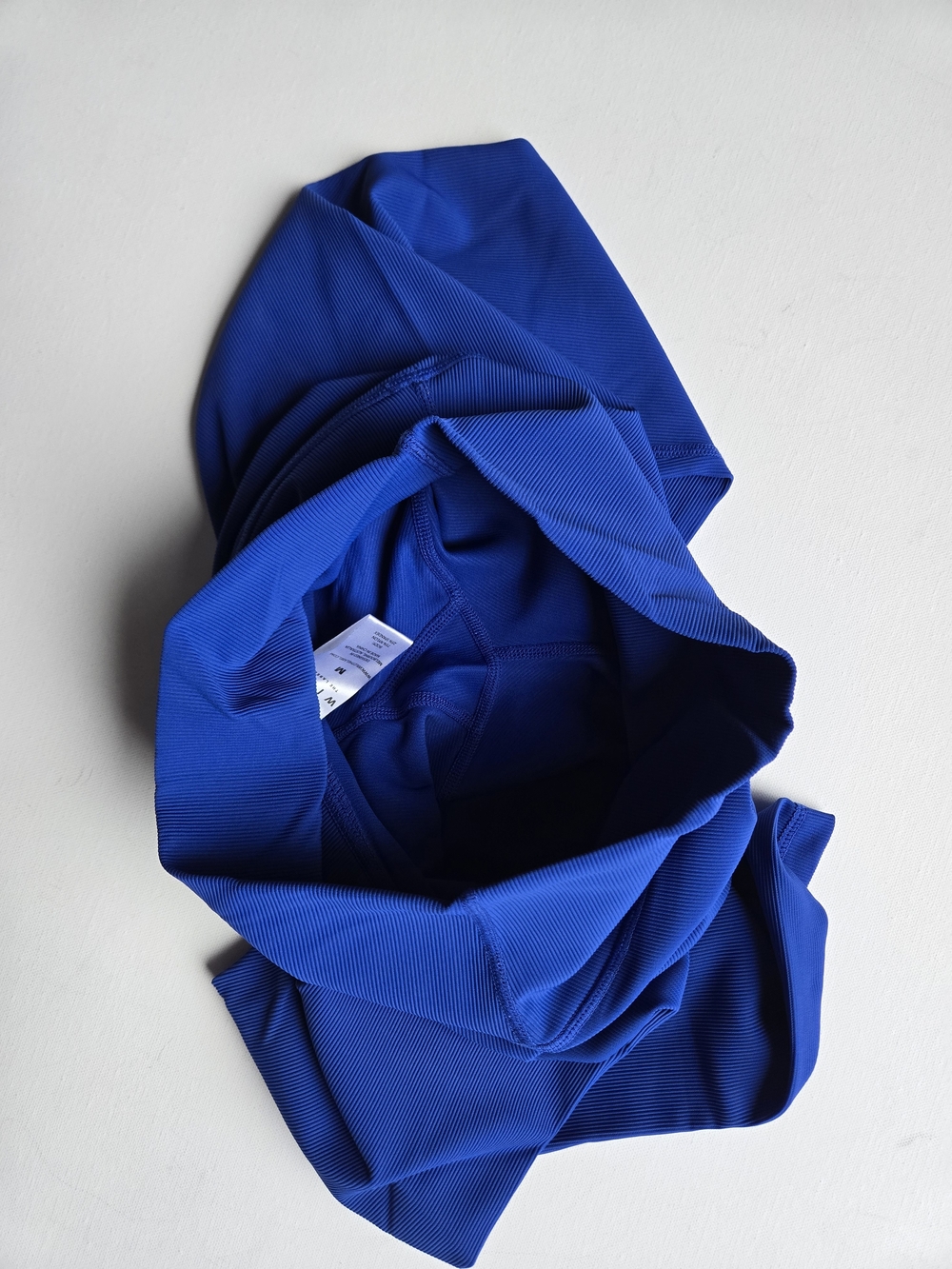 NWOT- Wilo The Label High-Waist Ribbed Leggings in Electric Blue Women's Size M - Picture 8 of 9
